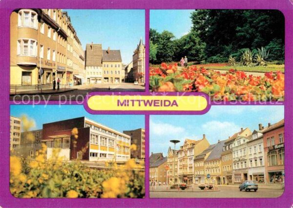 Mittweida Markt Schwanenteich Poliklinik