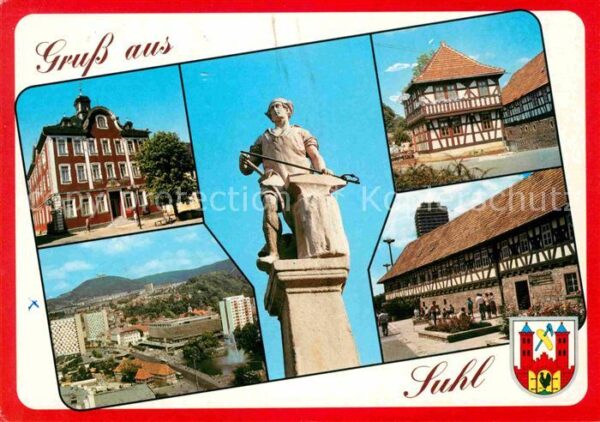 Suhl Thueringer Wald Rathaus Waffenschmied Hexenhaus Stadtze