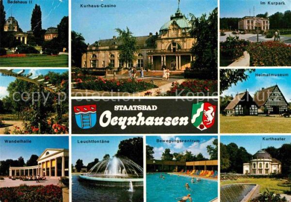 Bad Oeynhausen Badehaus Rosengarten Wandelhalle Kurhau
