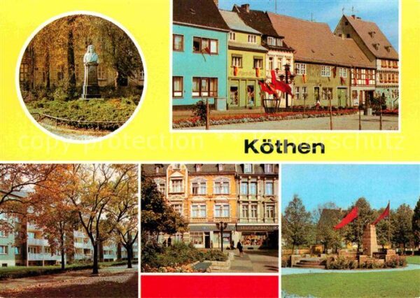 Koethen Anhalt Bachdenkmal Holzmarkt Bernhard Kellerma
