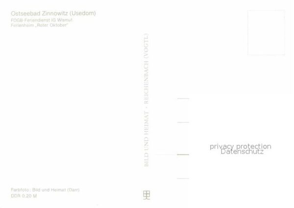 Zinnowitz Ostseebad FDGB Feriendienst IG Wismut Ferienheim – Bild 2
