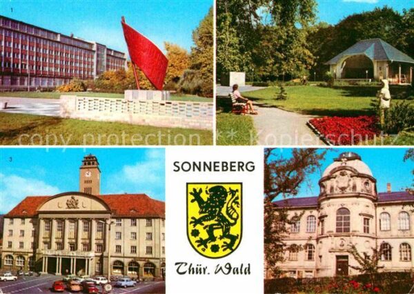 Sonneberg Thueringen Ehrenmal Karl Marx Str Stadtpark Rathau