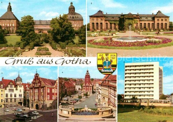 Gotha Thueringen Schloss Friedenstein Orangerie Rathaus