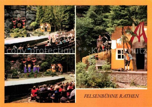 Rathen Saechsische Schweiz Felsenbühne Teilansichten