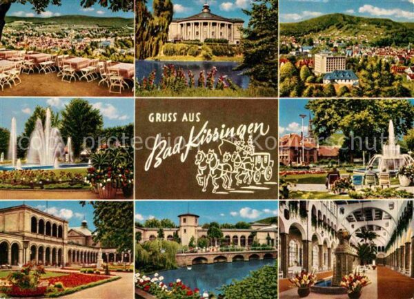 Bad Kissingen Kurbad Terrasse Kurhaus Panorama Fontän