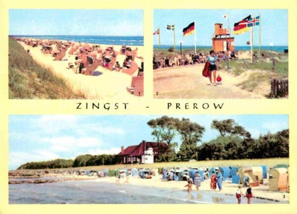 Prerow Ostseebad Strand Zugang Zingst Strand mit Strandh