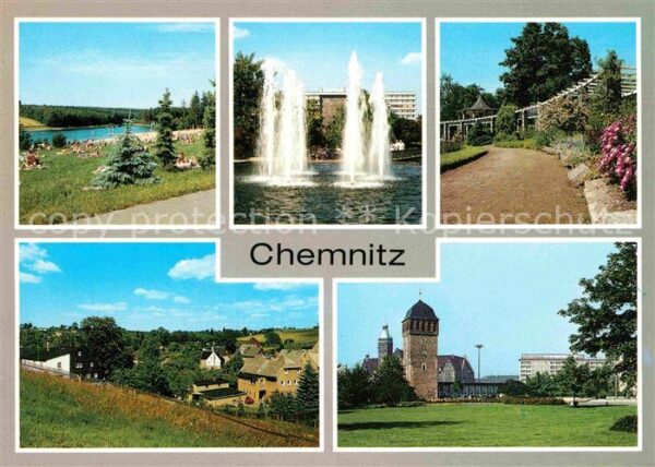 Chemnitz Oberrabenstein Wasserspiele Karl Marx P