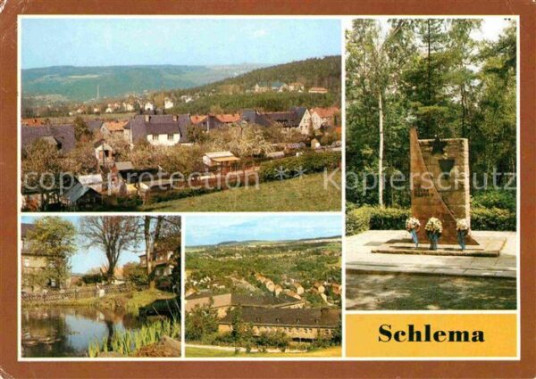 Schlema Bad Teilansicht Mahnmal Parkanlage Übersich