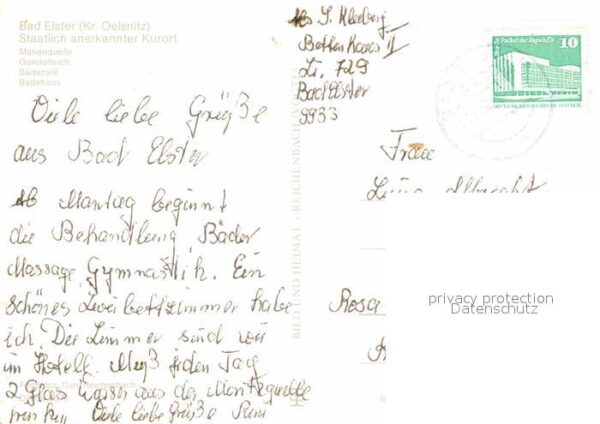 Bad Elster Staatsbad Marienquelle Gondelteich Bade – Bild 2