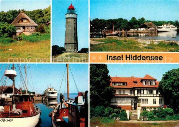 Insel Hiddensee Fischerhaus Leuchtturm Anlegestelle Haf