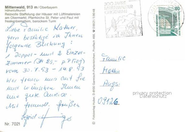 Mittenwald Bayern Obermarkt Pfarrkirche St Peter und Paul – Bild 2