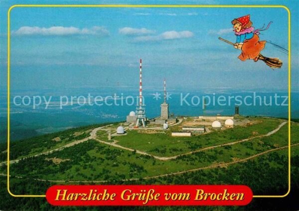 Harz Region Brocken mit TV und UKW Sendeantennen