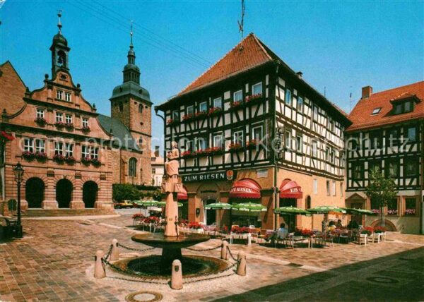 Buchen Baden Altes Rathaus mit Pilgrim von Buchheim