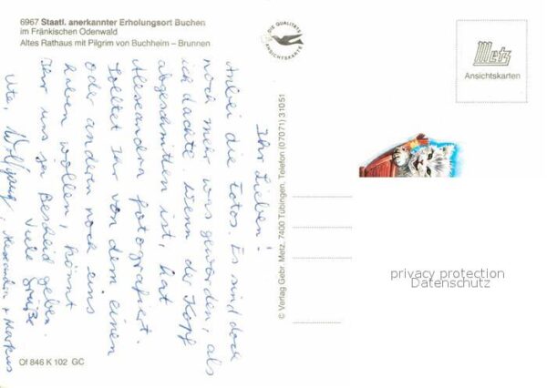 Buchen Baden Altes Rathaus mit Pilgrim von Buchheim – Bild 2