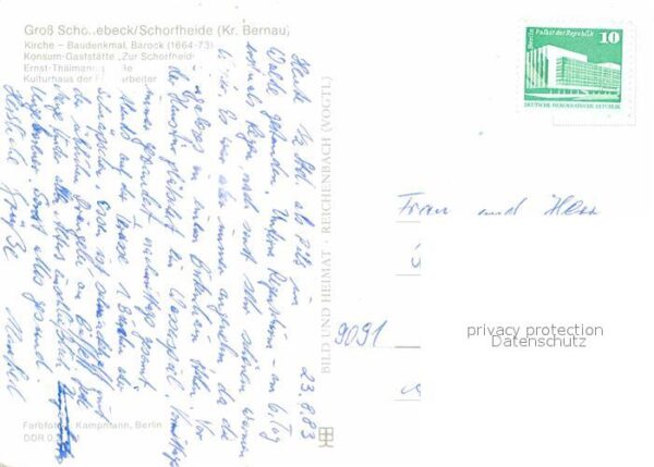 Gross Schoenebeck Kirche Baudenkmal Konsum Gaststätte Ern – Bild 2