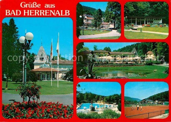 Bad Herrenalb Kuranlagen Schwimmbad Tennisplatz