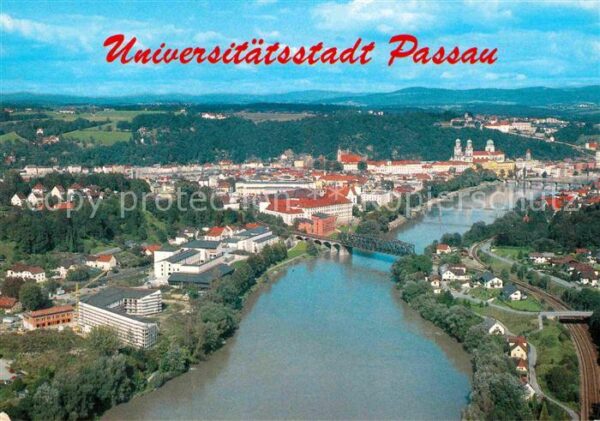 Passau Dreiflüssestadt Fliegeraufnahme Univers
