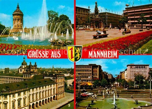 Mannheim Wasserturm Paradeplatz Schloss Jesuiten