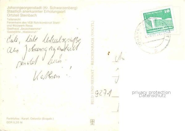 Steinbach Johanngeorgenstadt Teilansicht Ferienheim des VEB Rohrkomb – Bild 2