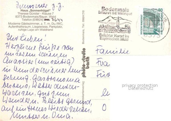 Bodenmais Panorama Haus Sonnenhügel Liegewiese – Bild 2