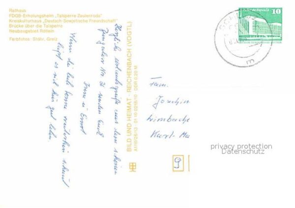 Zeulenroda-Triebes FDGB Erholungsheim Talsperre Kreiskultu – Bild 2