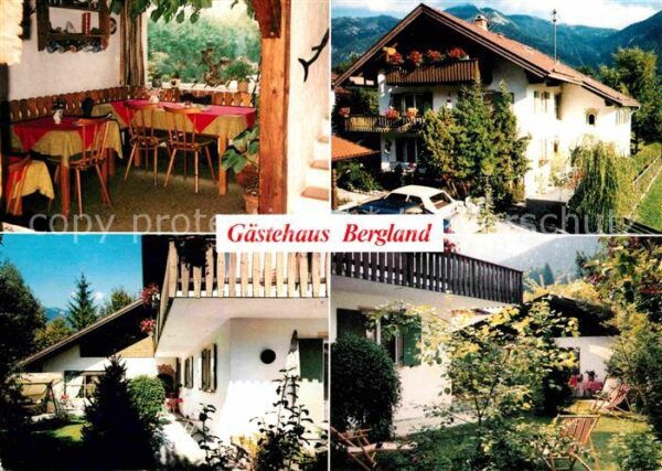Grainau Gästehaus Bergland Gaststube Garten
