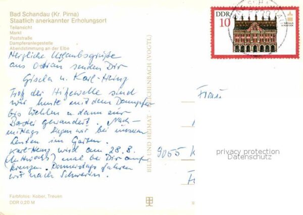 Bad Schandau Teilansicht Poststrasse Dampferanlegest – Bild 2