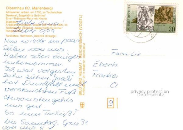 Olbernhau Erzgebirge Althammer Denkmal Saigerhütte Grünthal – Bild 2