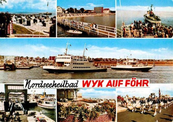 Wyk Foehr Strand Seebrücke Hafen Schiffsanlegeste