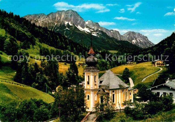 Berchtesgaden Kirche Maria Gern mit Untersberg