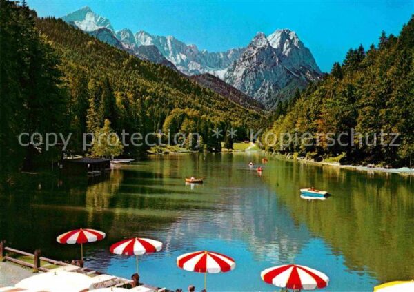 Garmisch-Partenkirchen Riessersee mit Zugspitzgruppe
