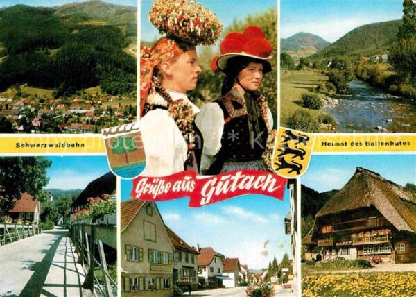 Gutach Schwarzwald Schwarzwaldbahn Trachtenmädchen mit Bol