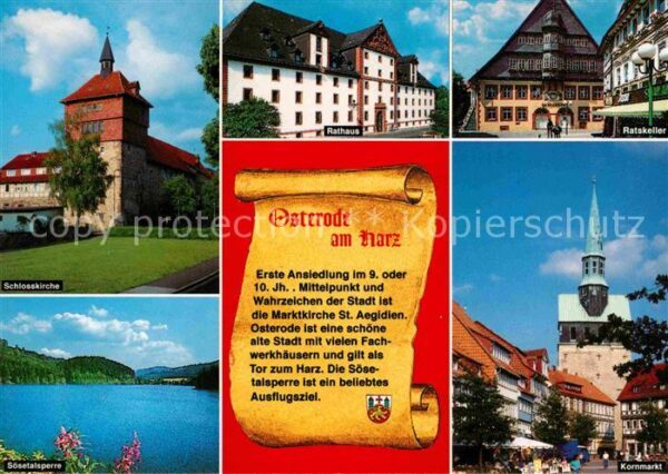 Osterode Harz Schlosskirche Rathaus Ratskeller Söseta