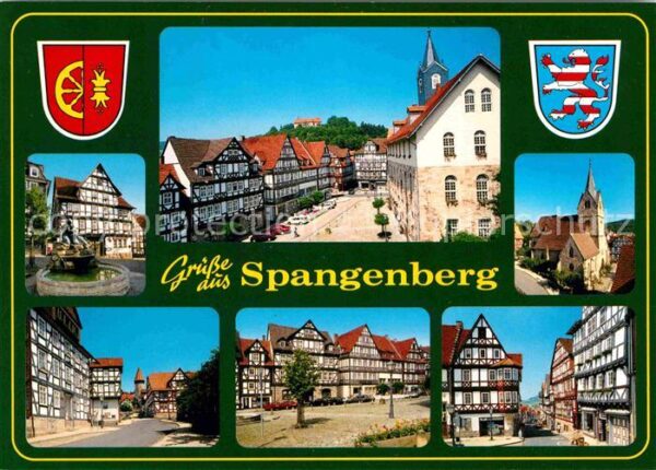 Spangenberg Hessen Dorfbrunnen Marktplatz Kirche Fachwerkh