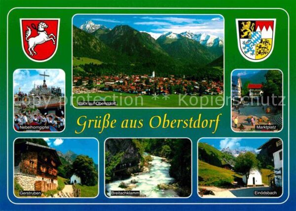 Oberstdorf Nebelhorngipfel Panorama Marktplatz Ger