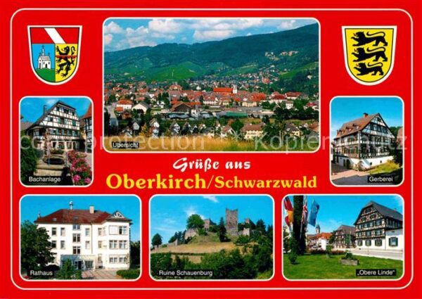 Oberkirch Baden Bachanlage Stadtblick Gerberei Rathaus