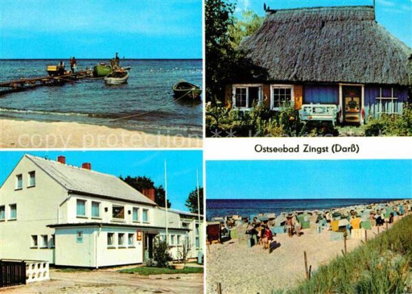 Zingst Ostseebad Fischerstrand Rohrdachkante FDGB Erholu