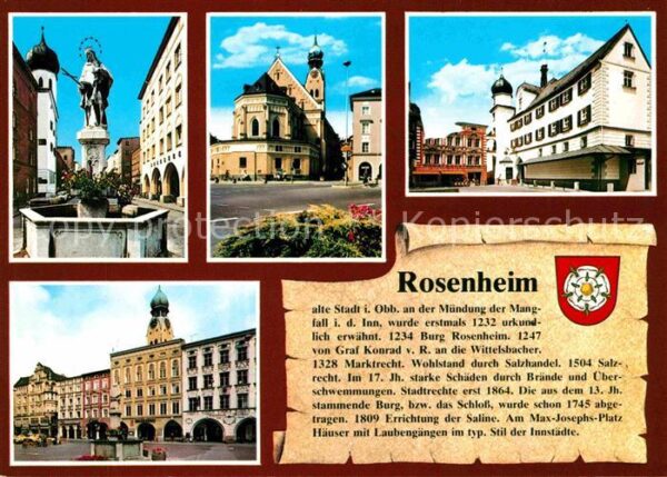 Rosenheim Bayern Heilig Geist Str mit Hl Nepomuk Pfarrki