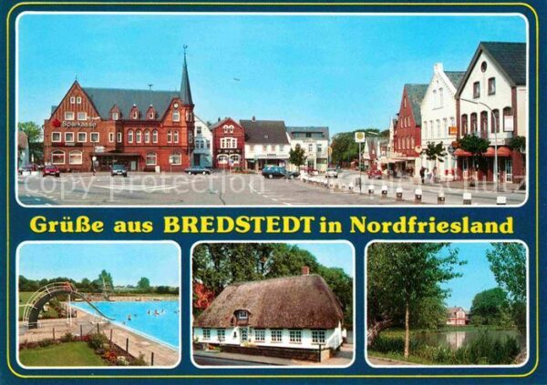 Bredstedt Ortsansicht Schwimmbad Friesenhaus Teic