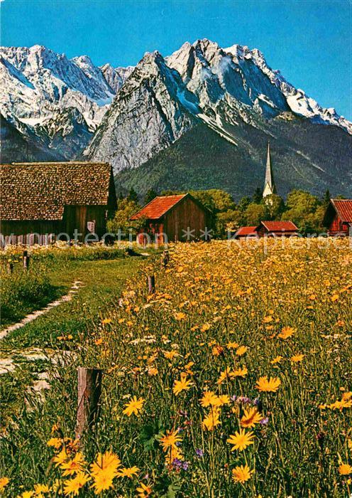 Garmisch-Partenkirchen mit Wettersteingebirge und Zugspitze