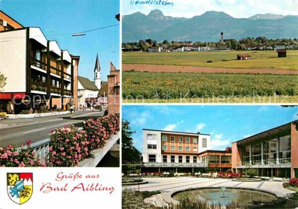 Bad Aibling Strassenpartie Panorama mit Wendelstein
