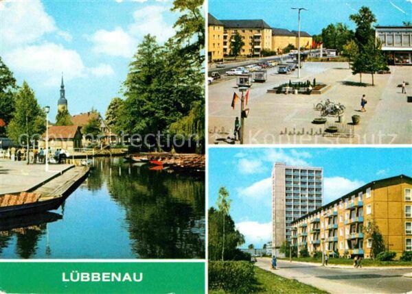 Luebbenau Spreewald Hafen Roter Platz Strasse der Jugend