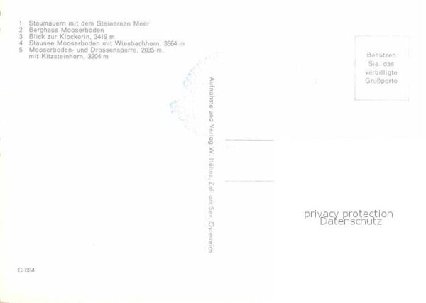 Kaprun Berghaus Mooserboden Klockerin Staumaue – Bild 2