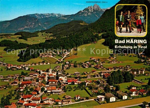 Bad Haering Tirol Fliegeraufnahme Kaisergebirge