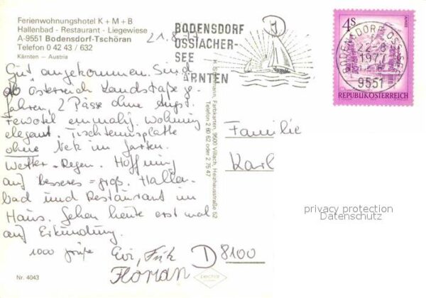 Tschoeran Bodensdorf Ferienwohnunghotel KMB – Bild 2