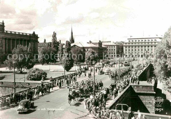 Stockholm Norrbro och Vaktparaden