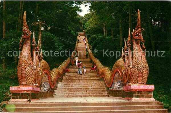 Chiengmai Doi Suthep Dragon Staircase