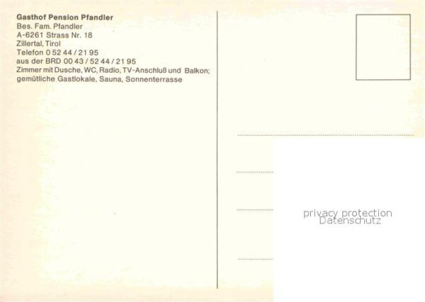 Strass Zillertal Gasthof Pension Pfandler – Bild 2