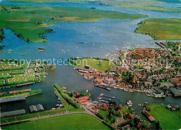 Friesland Niederlande Friese Meren Fliegeraufnahme