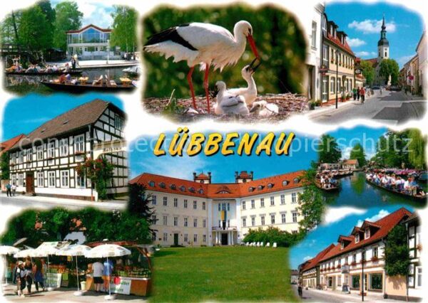 Luebbenau Spreewald Störche Kirche Markt Boot